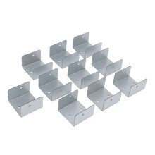 10 Stück verzinkte Stahl-U-Bügel für Holzpfosten, 50 mm Zaunklammern