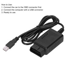 OBD II USB Diagnostic Scanner for 1.2L-2.4L Petrol Diesel Cars