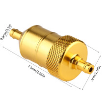 Universal 8mm Motorcycle Oil Filter Cleaner Aluminum Golden Silver
