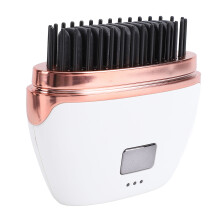 Cordless Hair Straightener Brush 25W, Ceramic Heating, 3 Temp Settings, Rechargeable, White