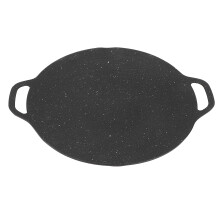 14.2in Nonstick Aluminum Korean BBQ Grill Pan for Indoor & Outdoor Grilling