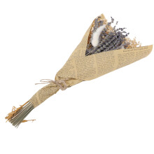 Getrocknetes Lavendel- und Hasenschwanz-Bouquet für Heim- und Hochzeitsdekoration