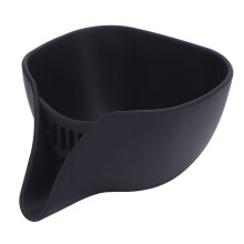 Silicone Drain Basket with Spout, 11x14.5x21cm, Dishwasher Safe, Black