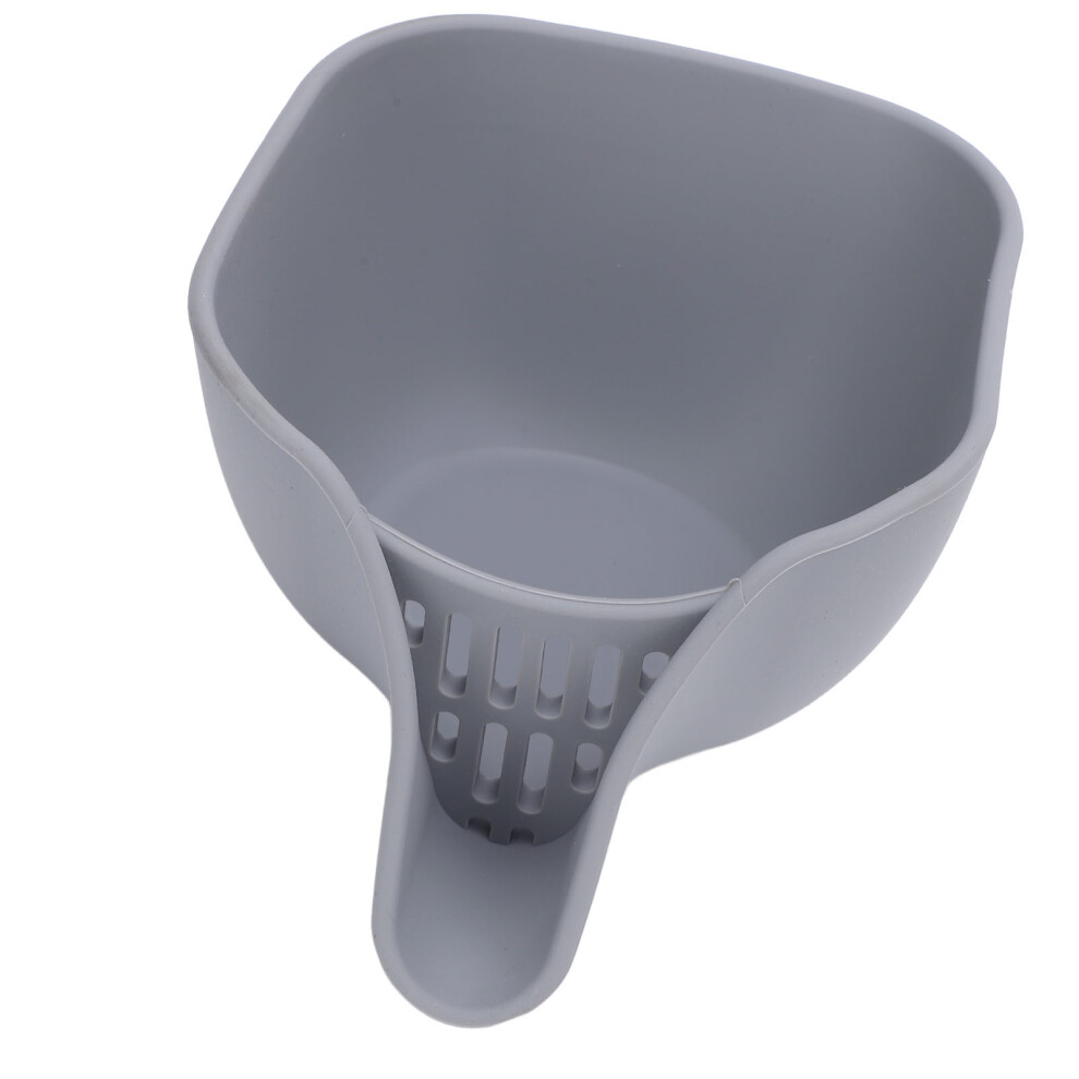 Gray Silicone Drain Basket With Spout, Dishwasher Safe, 11X14.5x21cm