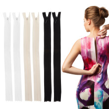 Invisible Zipper Durable 28-30cm for DIY Garments, Coats & Bags
