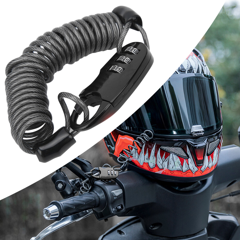 Universal Bike Helmet Cable Lock, Anti-Theft, Password, 90Cm 6941391628159