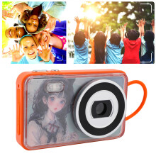 4K 48MP Digitalkamera mit 18-fach Zoom, Autofokus, Anti-Shake, 2,8" Bildschirm, Orange