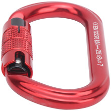 Xinda O Shape Locking Carabiner Aluminum Alloy Heavy Duty 92g Red