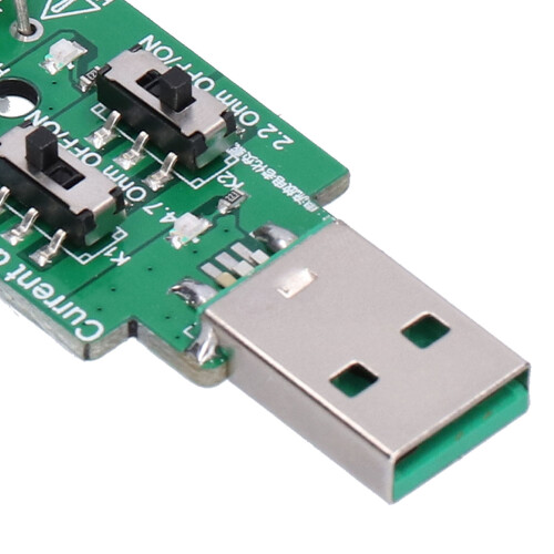 USB Discharge Resistor Load Tester for Power Banks 1A 2A 5VDC with Button 1
