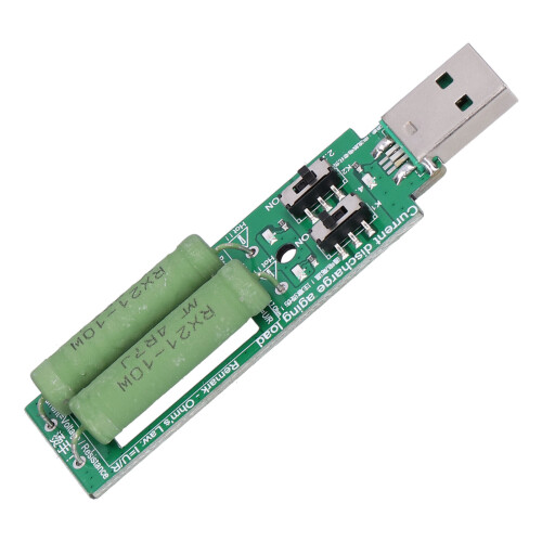 USB Discharge Resistor Load Tester for Power Banks 1A 2A 5VDC with Button 2