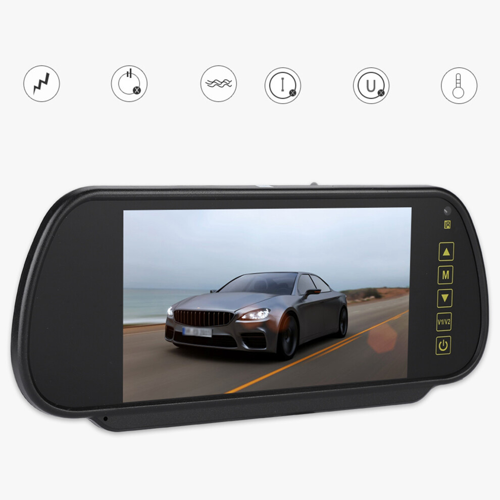 7-Inch Lcd Rear View Mirror Monitor With Backup Camera For All Vehicles 8271391630325