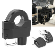 Universal Motorcycle ATV Helmet Lock Anti-Theft Metal Holder Black