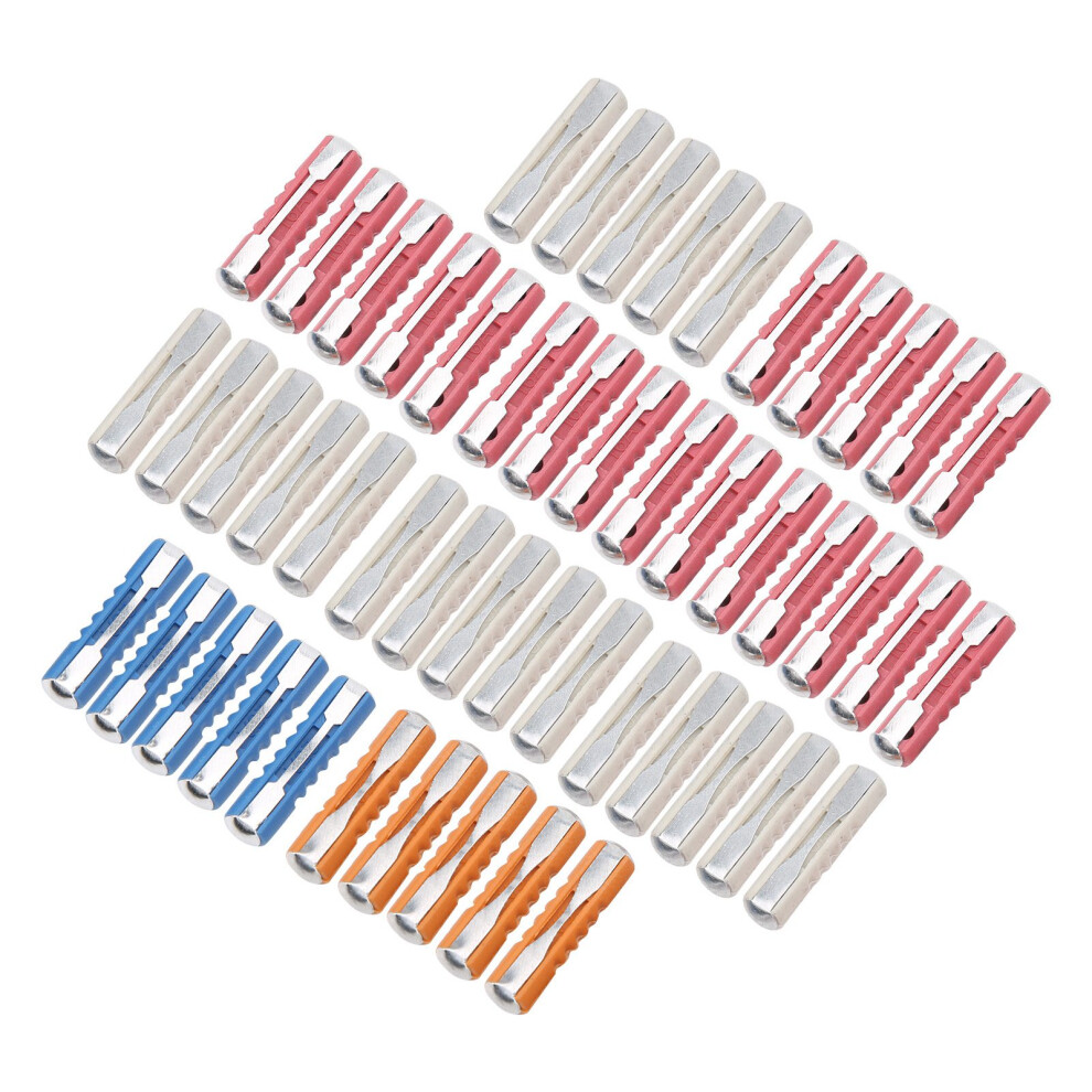 50Pcs Car Fuse Set 5A 8A 16A 25A Durable European Torpedo Fuses For Vehicles White 4381391631599