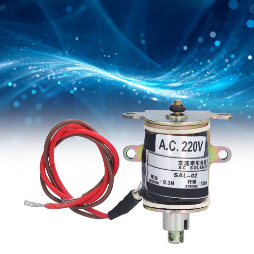 SAL-02 0.3N Push Pull Tubular Electromagnet 10mm Stroke AC220V 2