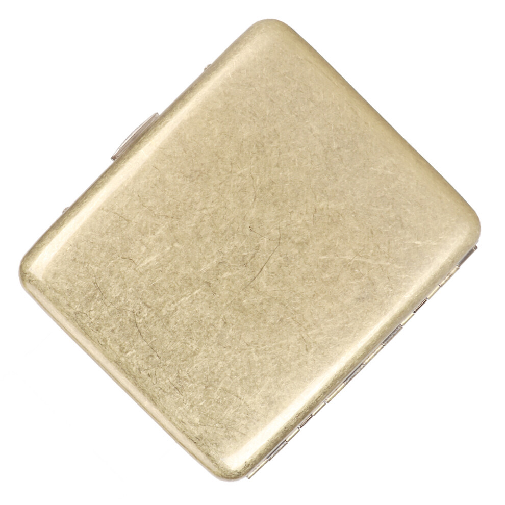 Metal Cigarette Case Box Retro Double Sided Spring Clip Open Pocket Holder for 20pcs Cigarette Flat Surface