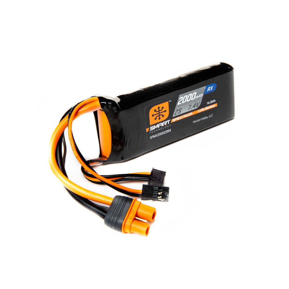 Spektrum 2000Mah 2S 7.4V Smart Lipo Receiver Battery; Ic3 Spmx20002srx 605482418468