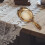 Vintage oval hand mirror with embossed floral design 7