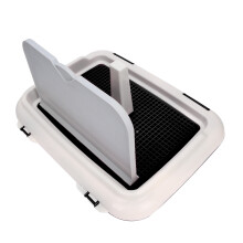Indoor Dog Toilet Tray - Plastic, 46.4x35.4x23.6cm, Black