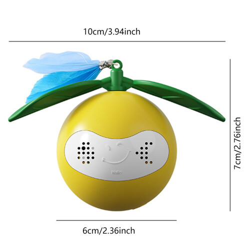 Interactive Cat Toy Ball with Feathers & Bells 2