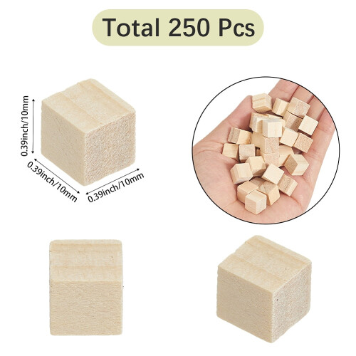 Fyrretræskubber ubehandlede cornsilk 1x1x1cm 250 stk. 1