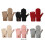 Women's Half-Finger Gloves Windproof Knitted Double-Layer 3