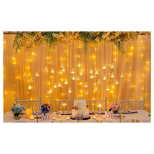 24PCS 6CM Round Hollow Glass Hanging Stand Candle Holder Wedding Art Decoration Table Lantern with Electronic Candles