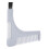 Men Beard Shaping Comb L-Shaped Mustache Trimming Guide Gray Plastic 12