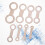 Topbathy Saxophone Leveling Tool Metal Pad Adjustment 8Pcs 3
