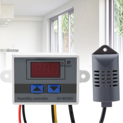 Digital Hygrometer Switch Controller 0-99%RH 12V Humidity Sensor for Australia