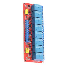 8-Channel 24V Optocoupler Relay Module High/Low Trigger, 141.5x50x18.5mm