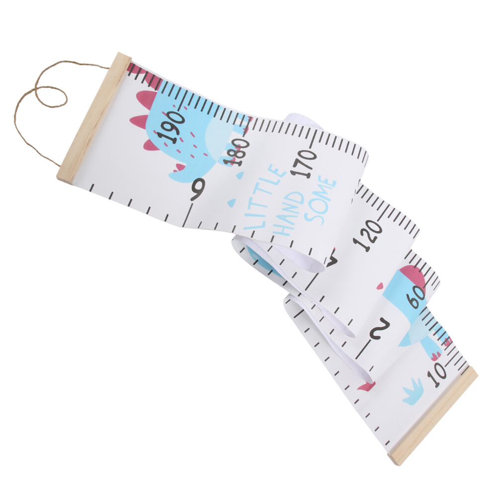 Children Growth Chart Wall Ruler, 195cm Wooden Frame & Cloth Measurement