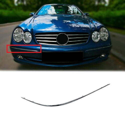 Car Chrome Front Left Right Bumper Lower Cover Trim Strip Replacement for   CLK Class W209 2002-2009 1