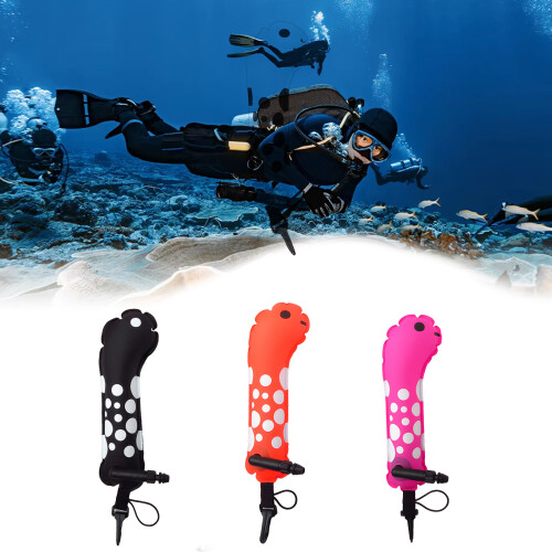 Inflatable Diving Buoy Dives Surfaces Marker-Fluorescent Yellow 2