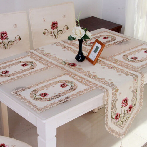 Decoration Table Runner Table Cloth Translucent Jacquard Home Decor Floral New 2