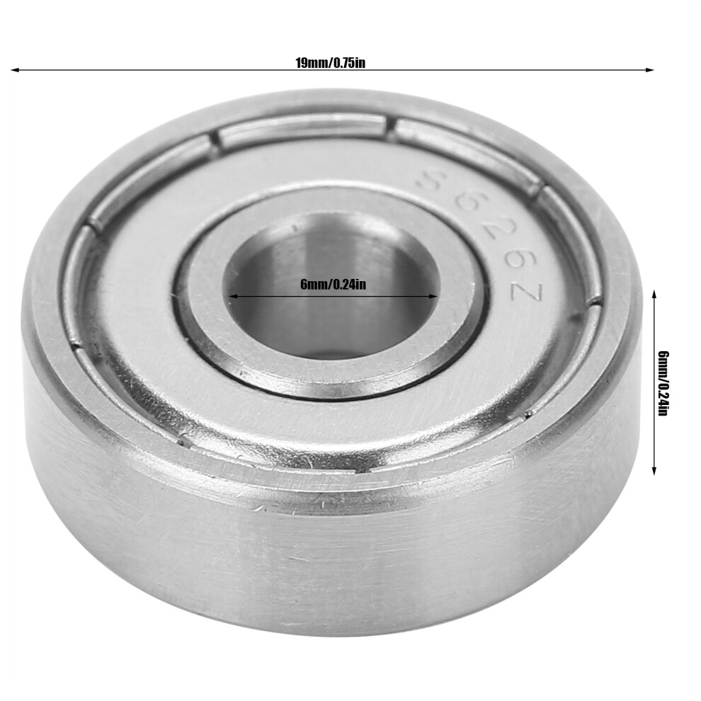 10 S626Z 6x19x6mm Stainless Steel Bearings