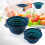 Deep Blue Foldable Collander – 4x9in, with Base & Handles, Compatible with Pasta, Fruit, Veg 5