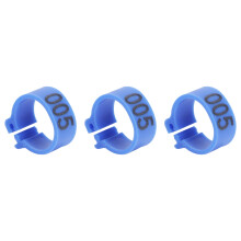 100Pcs Blue Bird Foot Rings 10mm Numbered Pigeon Clips 0.4x0.3in