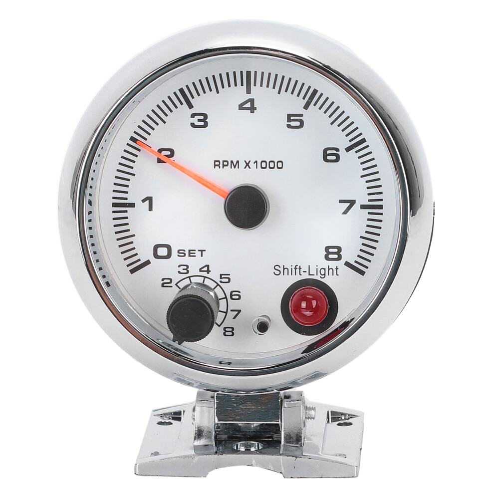 3.75In Rpm Tachometer 0Â8000 Rpm 7 Color Lighting For 4/6/8 Cylinder Vehicles 5071391644352