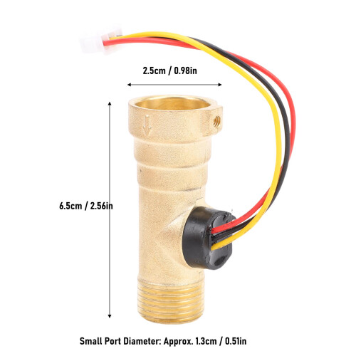 Messing-RV-Wasserfluss-Sensor für GSWH-2 6,5  2,5 cm 1