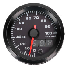 12V 2in Oil Pressure Gauge 0-100 PSI with 7-Color LED Display