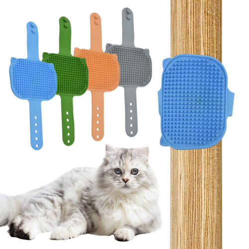 Cat Self-Grooming Brush for Table Legs Adjustable Silicone 1