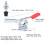 2Pcs Horizontal Welding Toggle Clamp GH-225-D, 230kg Max Holding Force 12