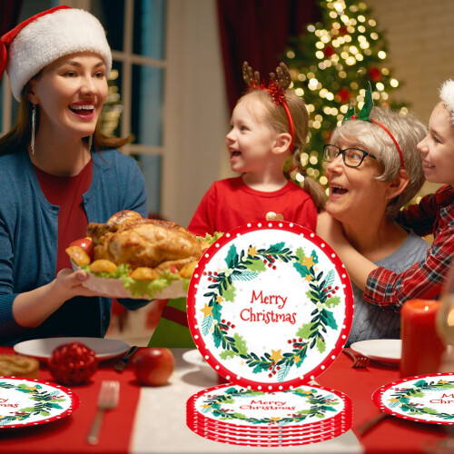 Christmas Paper Plates 9 Inch 24 Pack 1