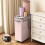 Slim Rolling Laundry Hamper Pink 4
