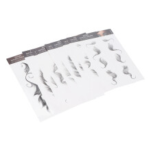 DIY Hair Tattoo Stickers Set - Waterproof 9pcs, 11x16cm