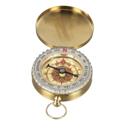 Brass Compass Pocket for Outdoor Navigation 5x5x1.5 cm 2