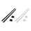2Pcs Radiator Pipe Covers + Pipe Collars 15 X500mm/15mm Pipe Collars White Black White 4