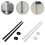 2Pcs Radiator Pipe Covers + Pipe Collars 15 X500mm/15mm Pipe Collars White Black White 6