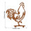 Rusty Metal Rooster Mailbox Topper 9.84x7.48 inch 2