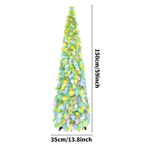 5ft Artificial Easter Tree PVC Metal Pop-Up Tabletop Decor 2